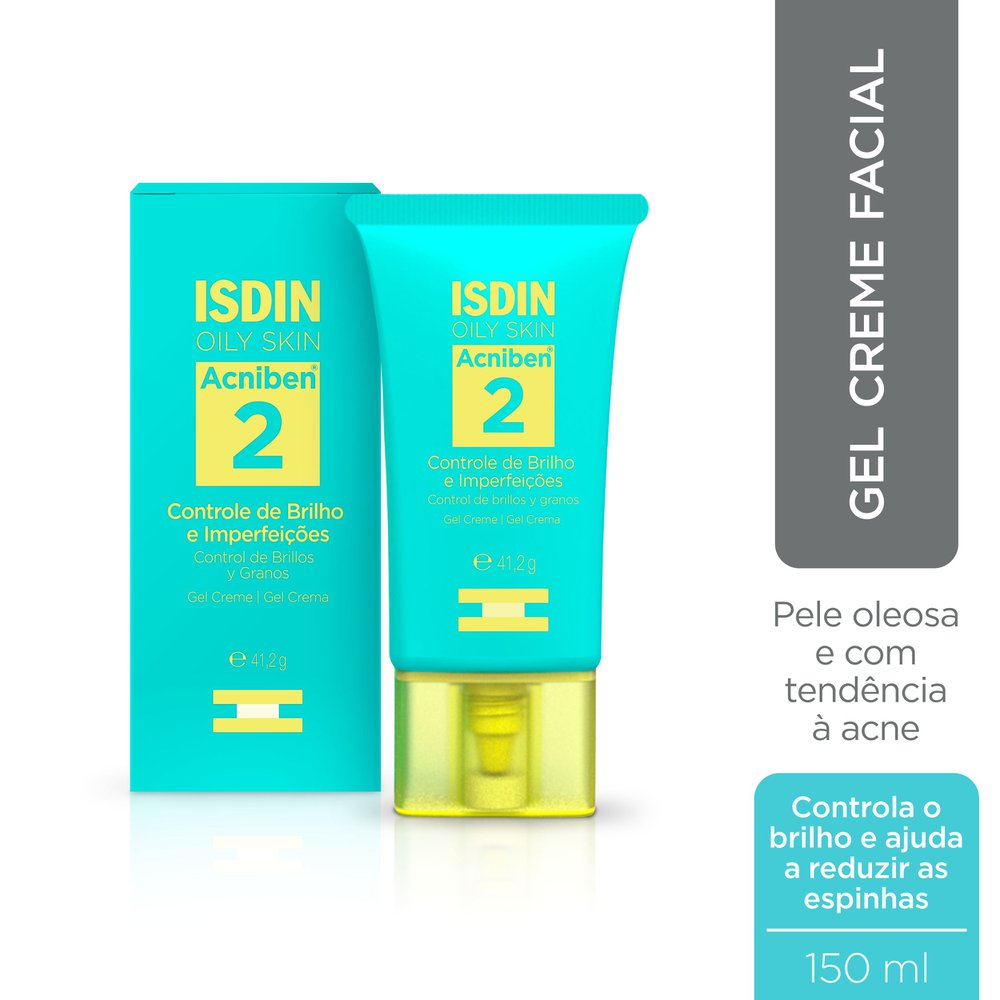 Gel Creme Facial ISDIN Acniben Controle de Brilho 41,2g — imagem 2 | Drogaria Taveira