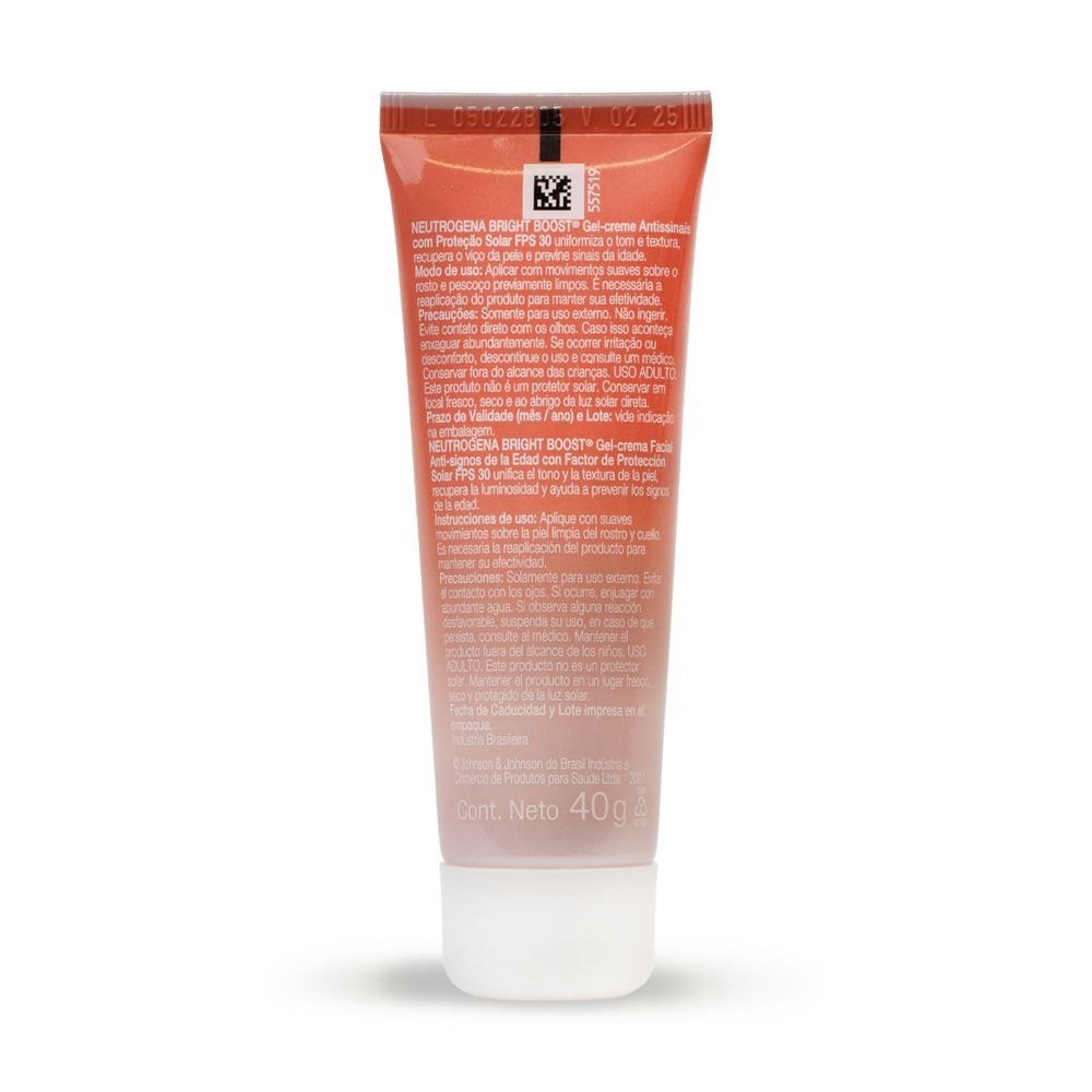 Gel Creme Facial Neutrogena Bright Boost Antissinais FPS 30 40g — imagem 3 | Drogaria Taveira