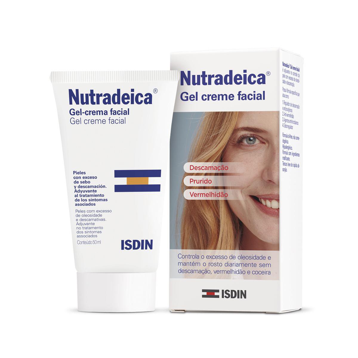 Gel Creme Facial Nutradeica Isdin para Pele Descamativa 50ml — Isdin | Drogaria Taveira