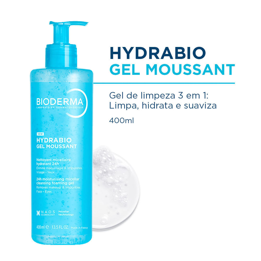Gel de Limpeza Facial Bioderma Hydrabio 400ml — imagem 4 | Drogaria Taveira