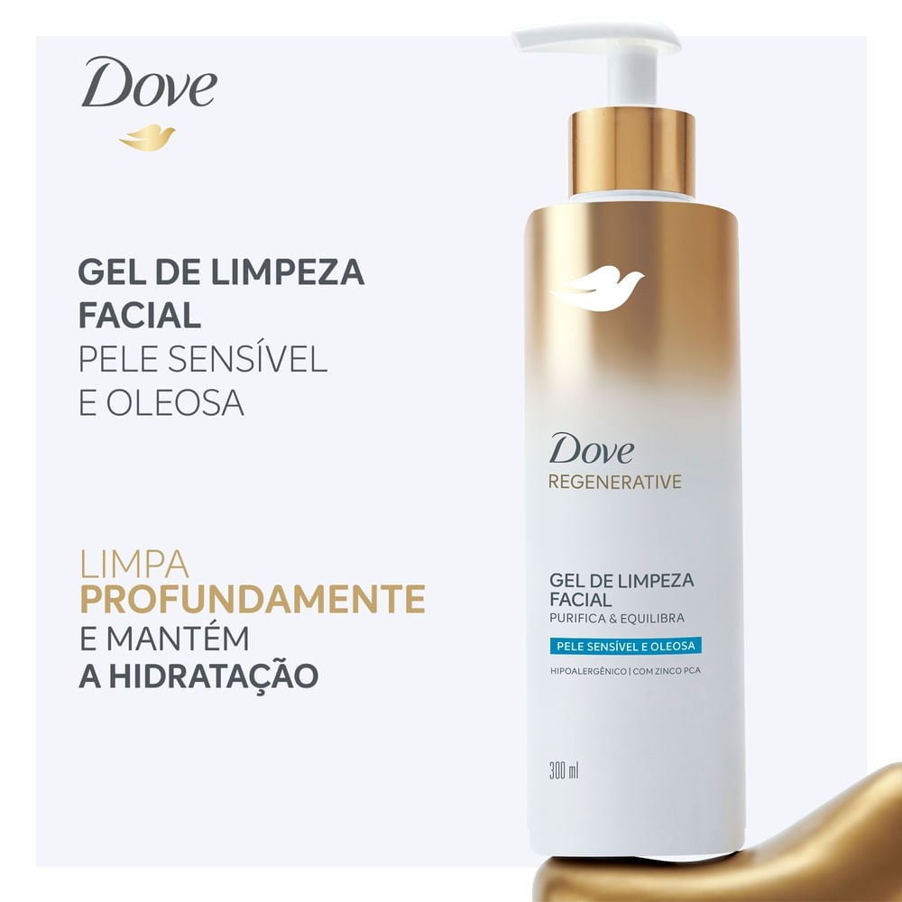 Gel de Limpeza Facial Dove Regenerative Purifica e Equilibra 300ml — imagem 4 | Drogaria Taveira