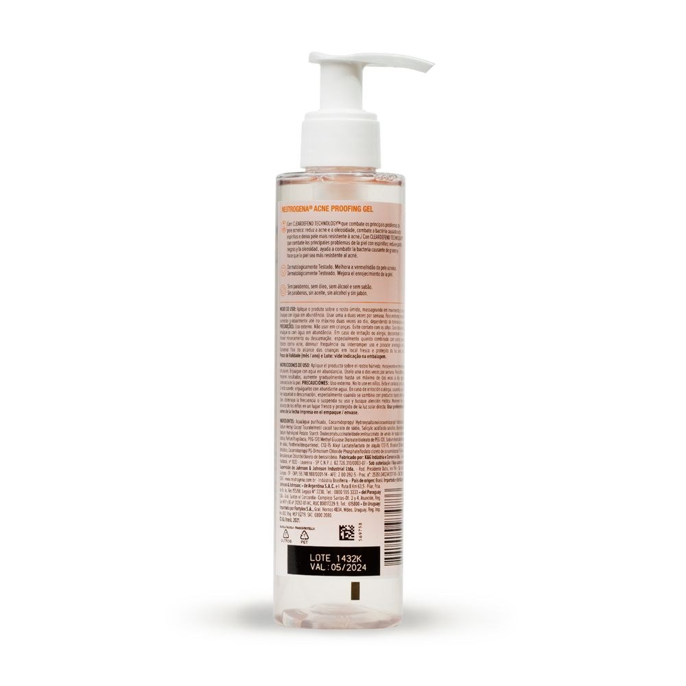 Gel de Limpeza Facial Neutrogena Acne Proofing com Ácido Salicílico 200ml — imagem 4 | Drogaria Taveira