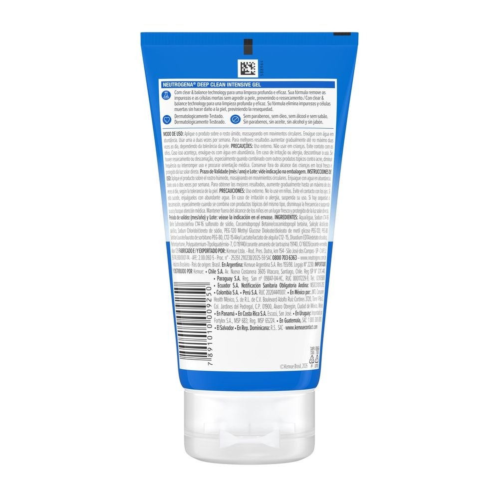 Gel de Limpeza Facial Neutrogena Deep Clean Pele Mista a Oleosa 150g — imagem 2 | Drogaria Taveira