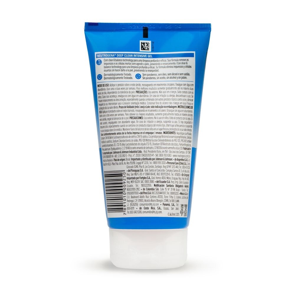 Gel de Limpeza Facial Neutrogena Deep Clean Pele Mista a Oleosa 150g — imagem 4 | Drogaria Taveira