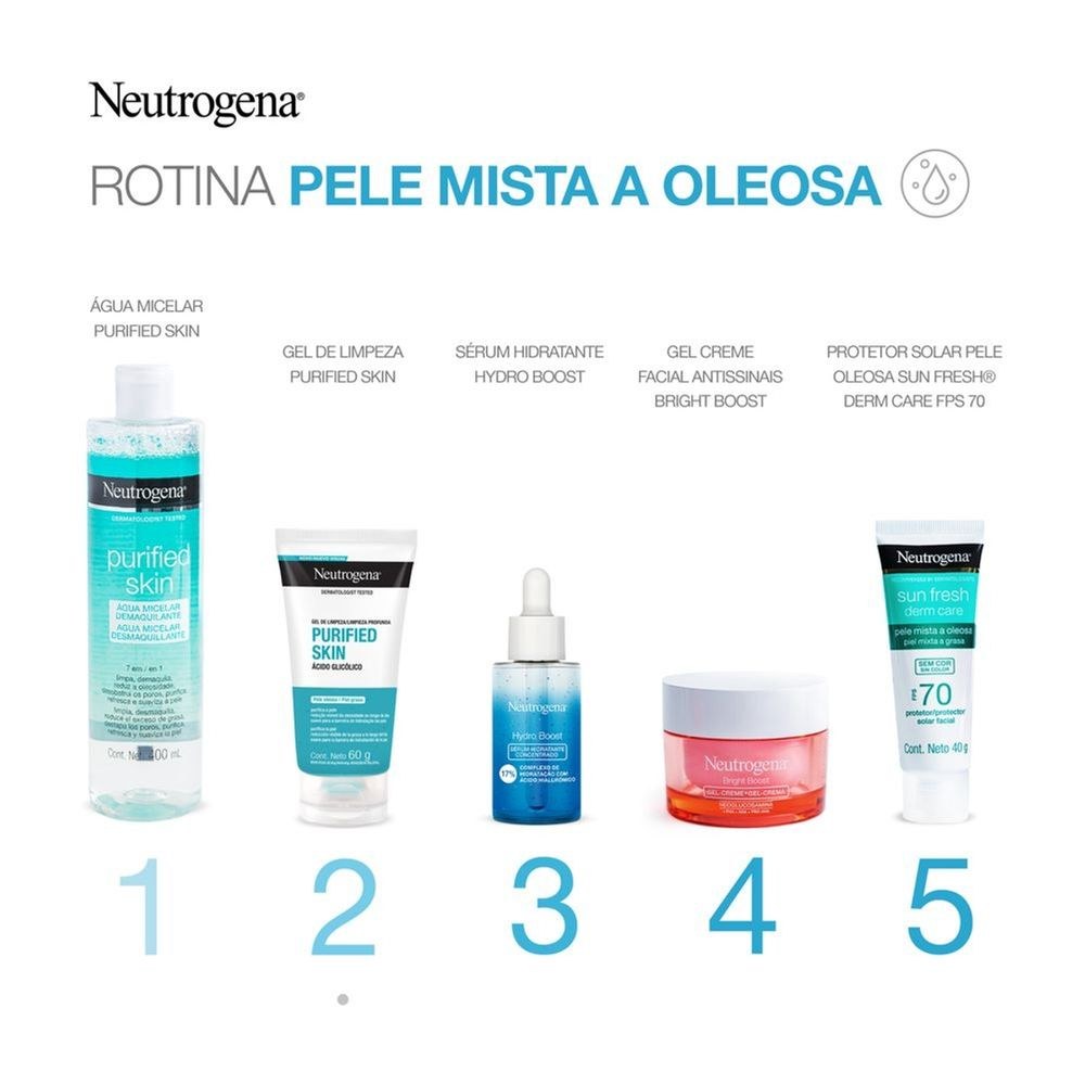 Gel de Limpeza Facial Neutrogena Purified Skin Antioleosidade 60g — imagem 2 | Drogaria Taveira