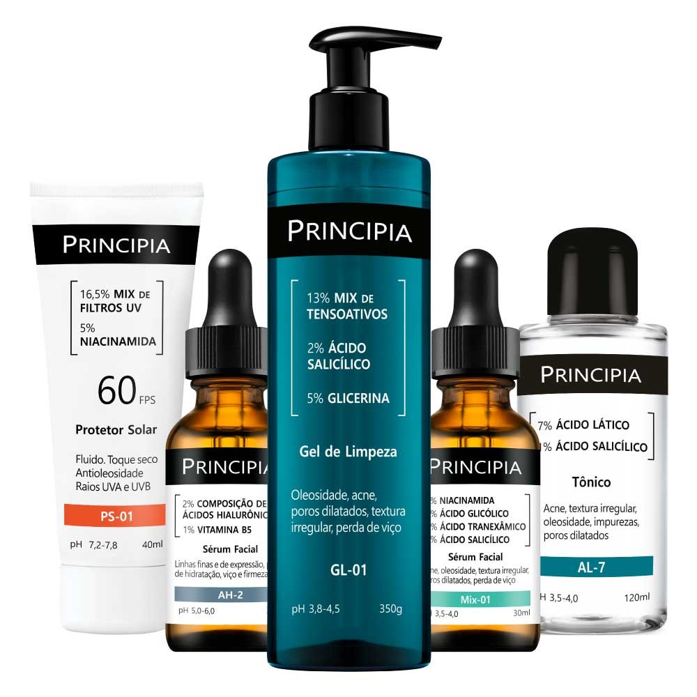 Gel de Limpeza Facial Principia GL-01 com Ácido Salicílico 2% e Glicerina 5% 350ml — imagem 4 | Drogaria Taveira
