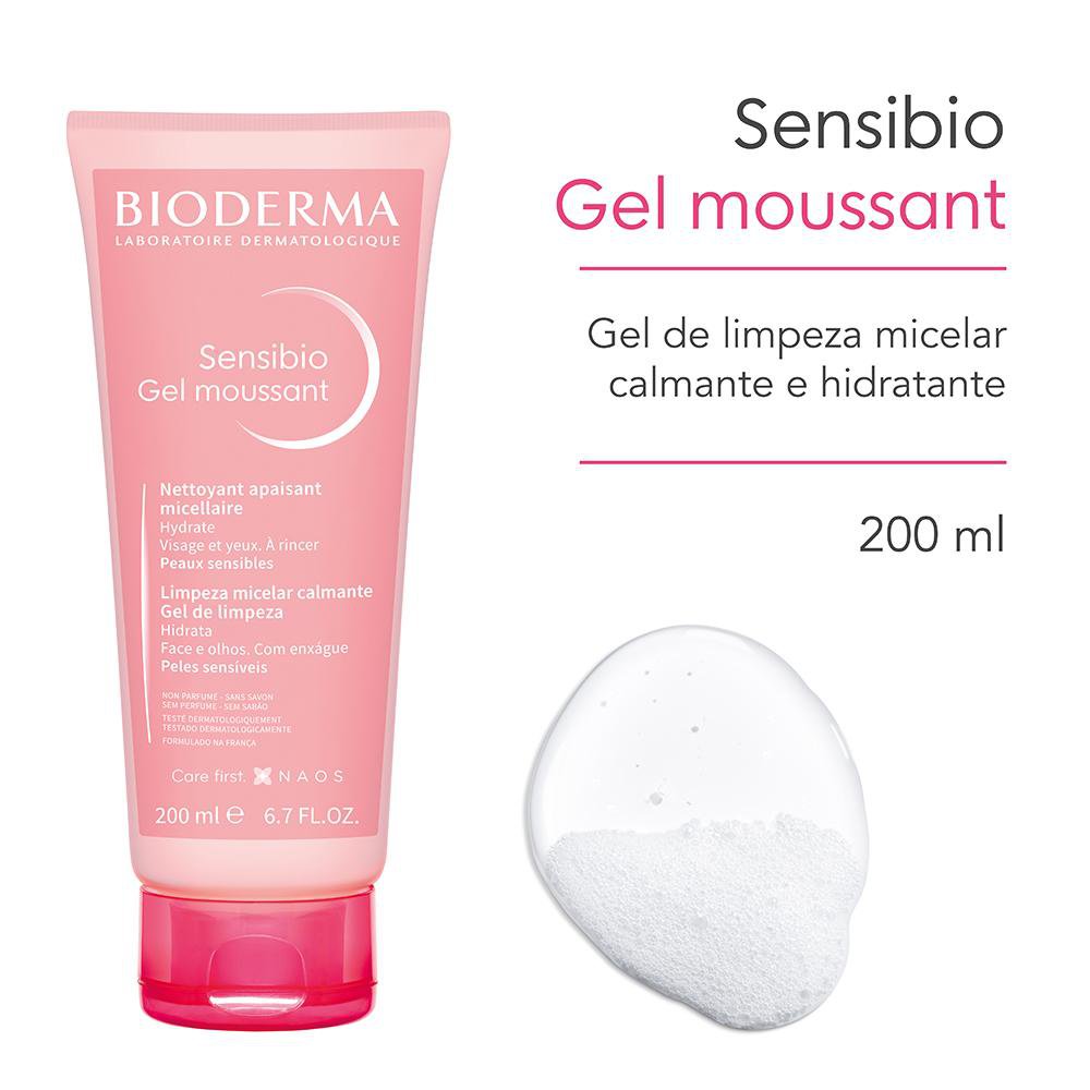 Gel de Limpeza Micelar Calmante e Hidratante Bioderma Sensibio Gel Moussant 200ml — imagem 2 | Drogaria Taveira