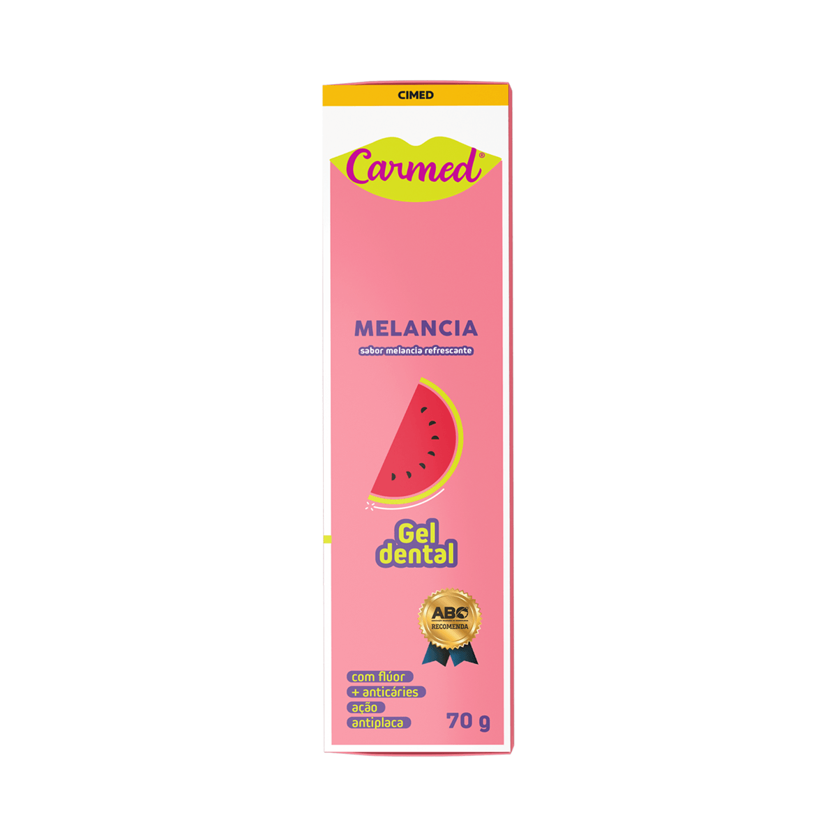 Gel Dental Carmed com Flúor Sabor Melancia 70g — imagem 2 | Drogaria Taveira