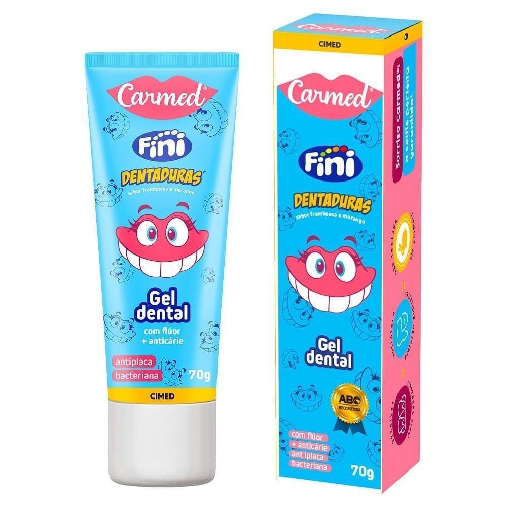 Gel Dental Carmed Fini Dentaduras Anticáries com Flúor 70g — Carmed | Drogaria Taveira