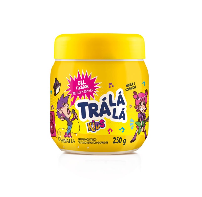 Gel Fixador Infantil Phisalia Trá Lá Lá Kids Modela e Condiciona Brilho Molhado 250g — imagem 2 | Drogaria Taveira