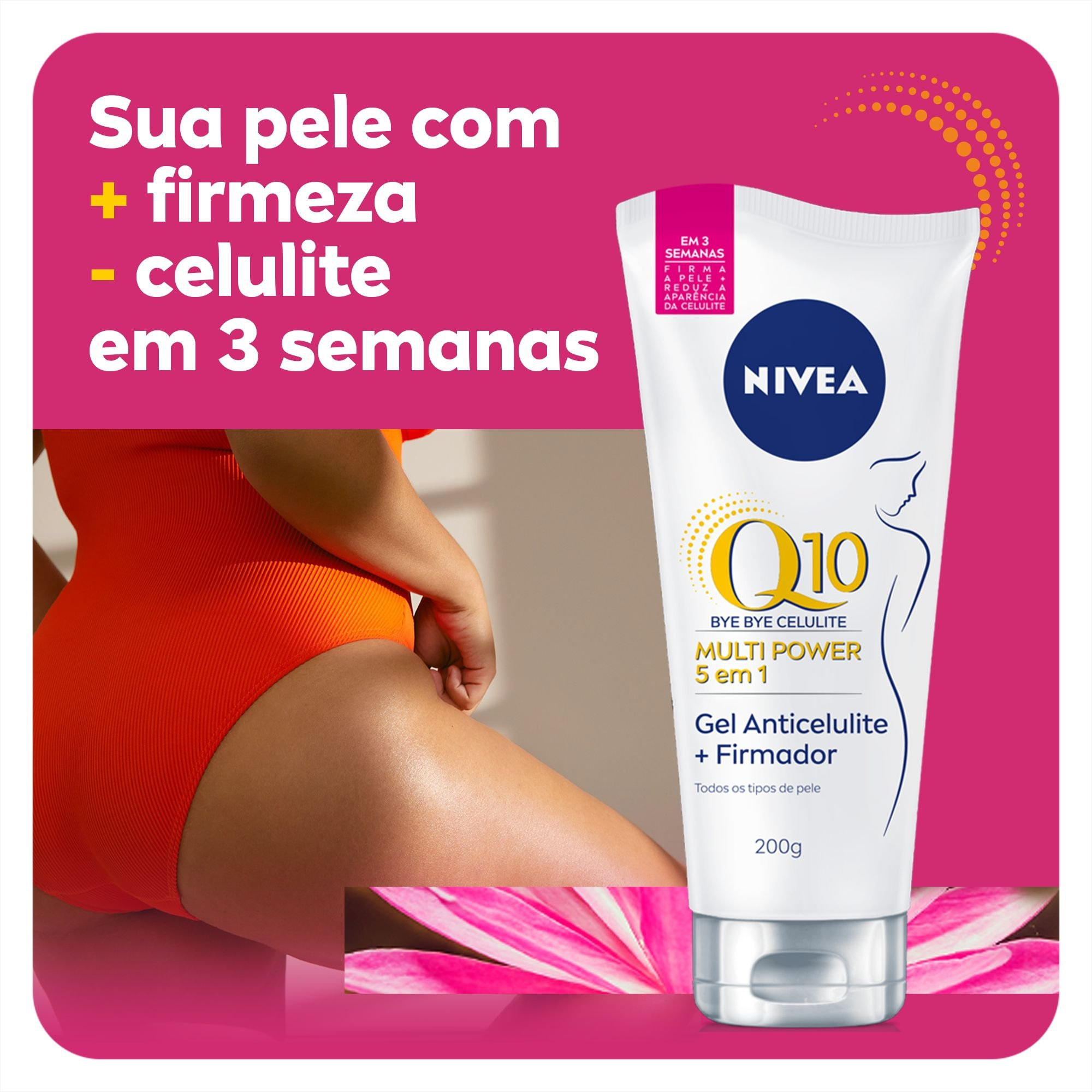Gel Hidratante Nivea Bye Bye Celulite Firmador Q10 Multi Power 5 em 1 200g — imagem 2 | Drogaria Taveira