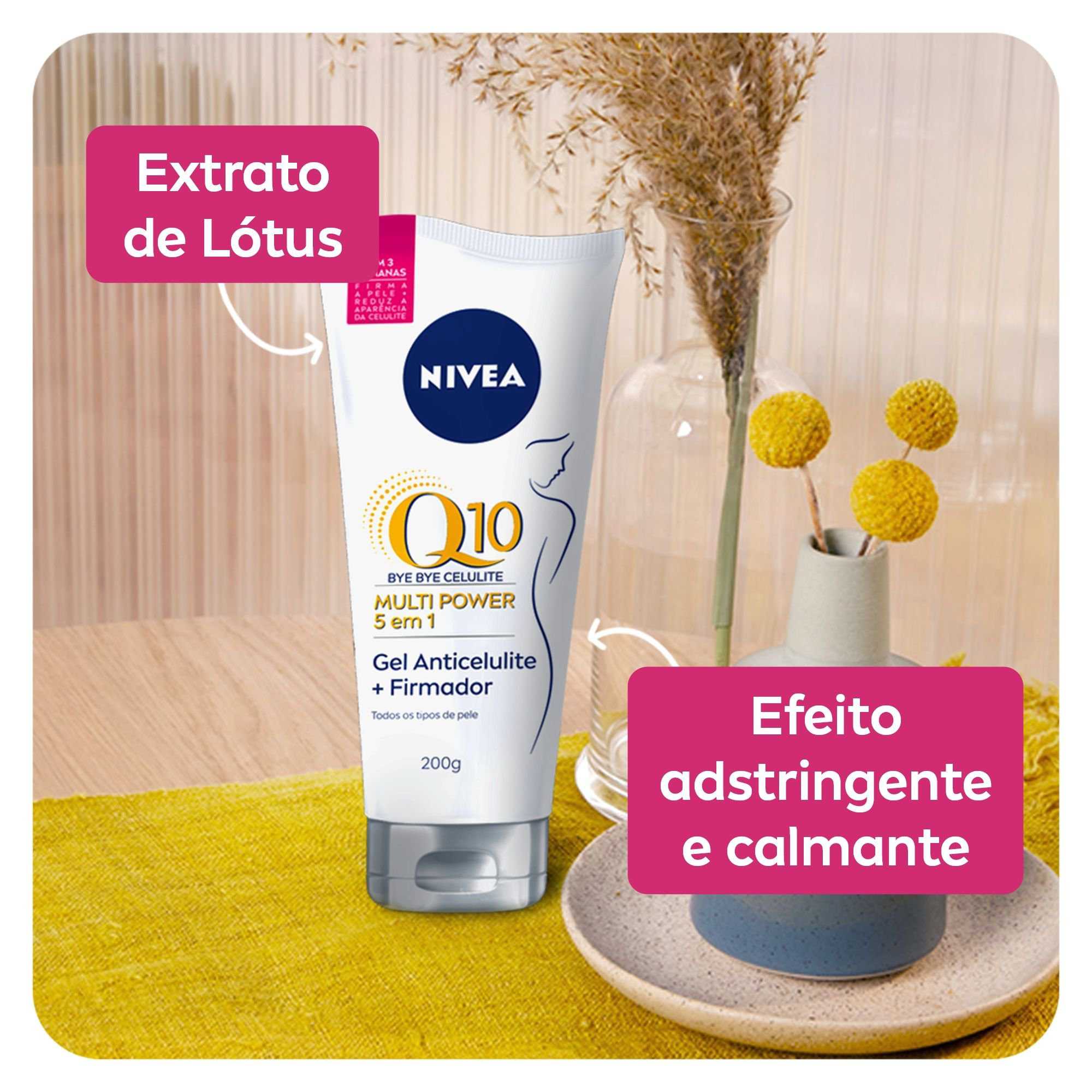 Gel Hidratante Nivea Bye Bye Celulite Firmador Q10 Multi Power 5 em 1 200g — imagem 3 | Drogaria Taveira