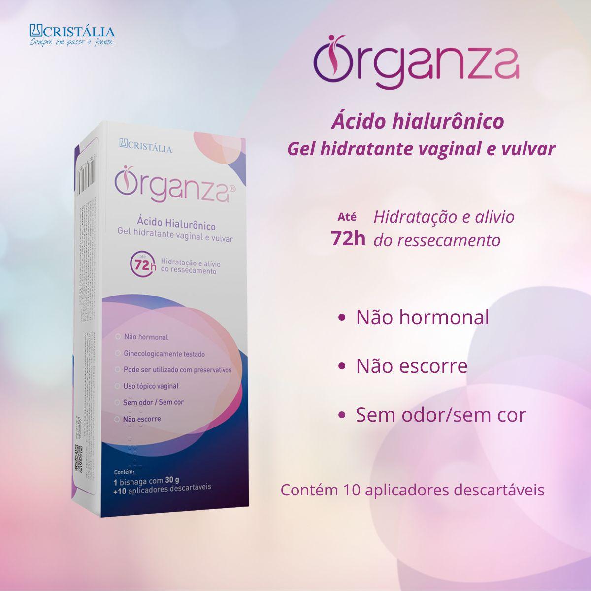 Gel Hidratante Vaginal E Vulvar Organza 1 Bisnaga Com 30g + 10 Aplicadores — imagem 2 | Drogaria Taveira