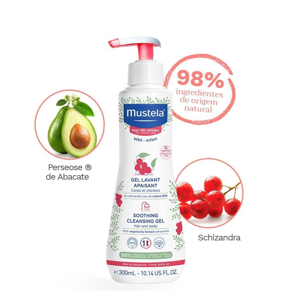 Gel Lavante Mustela Bebê Calmante Pele Muito Sensível 300ml — imagem 2 | Drogaria Taveira