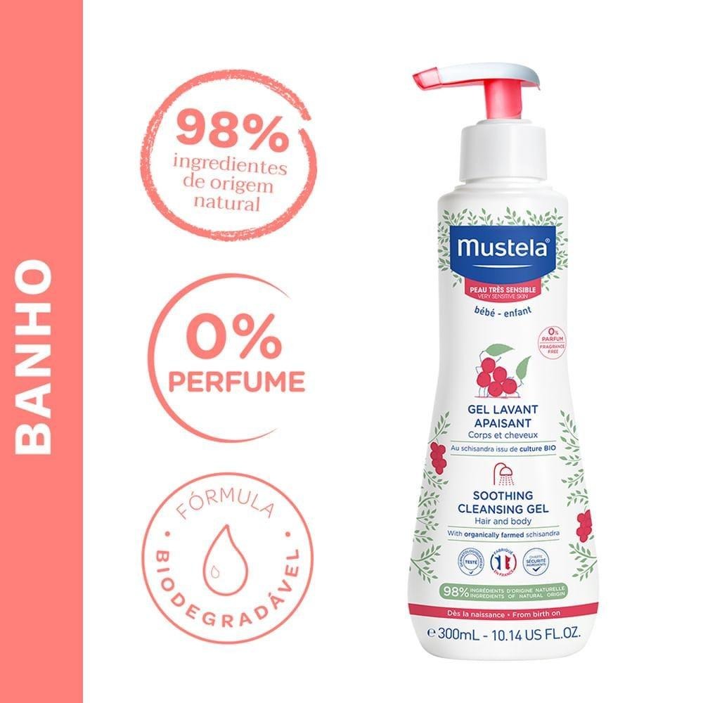 Gel Lavante Mustela Bebê Calmante Pele Muito Sensível 300ml — imagem 4 | Drogaria Taveira
