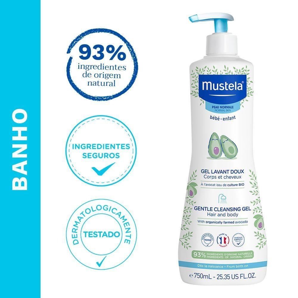 Gel Lavante Mustela Bebê Suave com Abacate Orgânico 750ml — imagem 4 | Drogaria Taveira