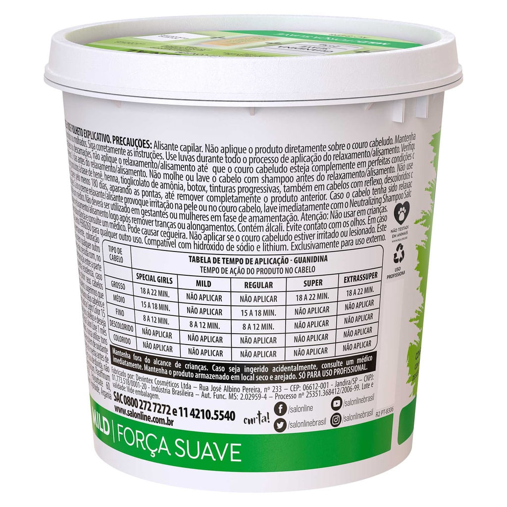 Guanidina Salon Line Tradicional Mild Força Suave 215g — imagem 3 | Drogaria Taveira