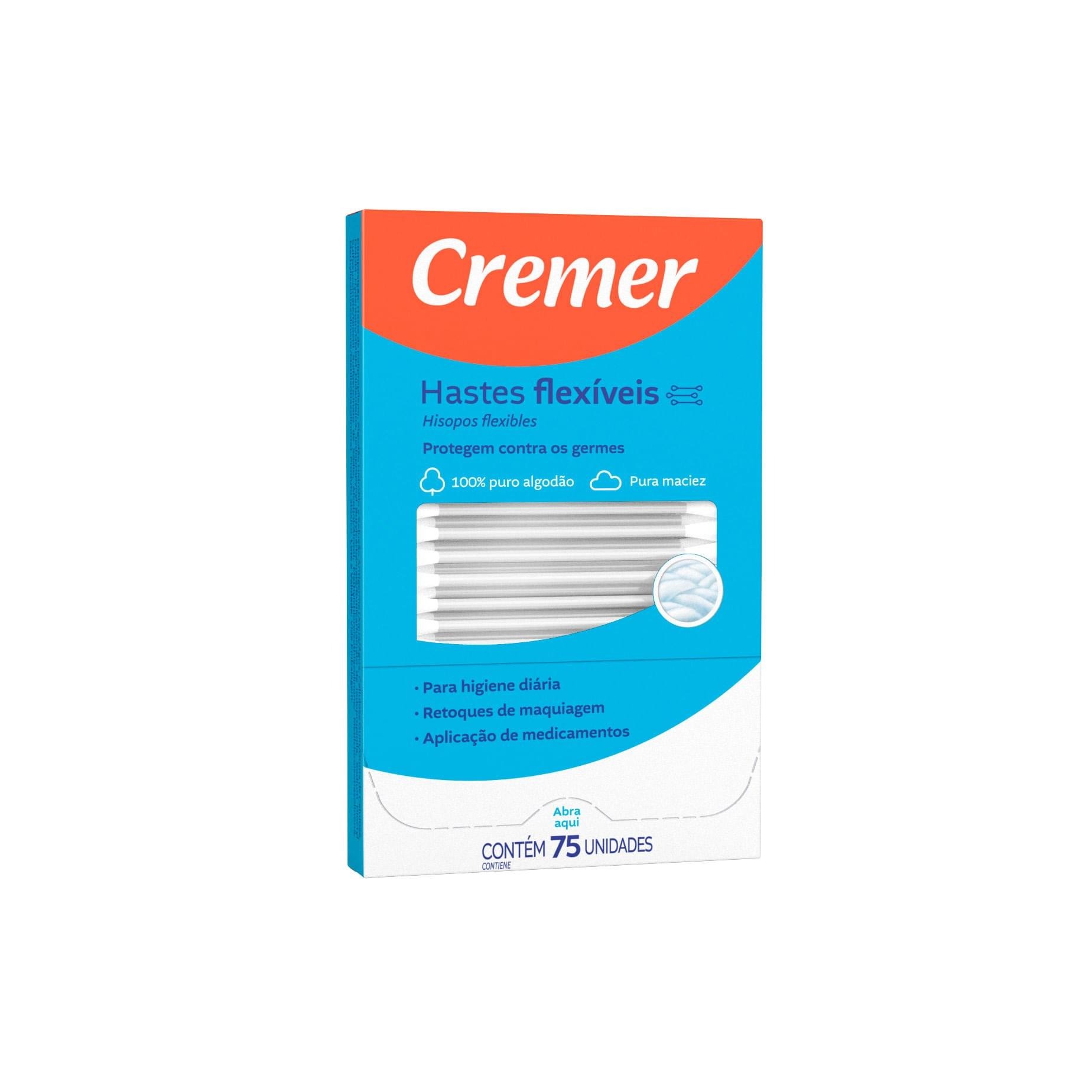 Hastes Flexíveis Cremer Tradicional 75 Unidades — Cremer | Drogaria Taveira