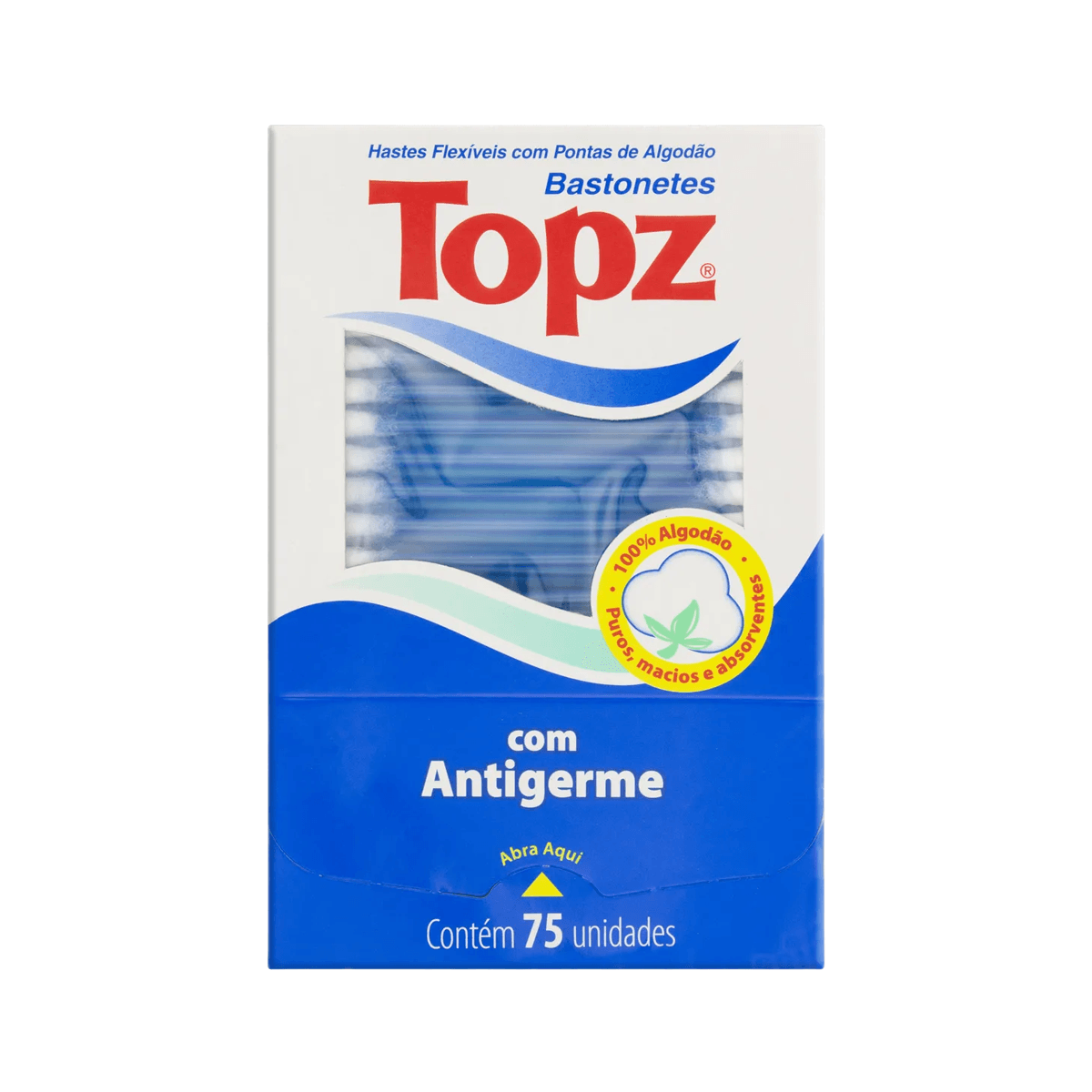 Hastes Flexíveis Topz Antigerme 75 Unidades — Topz | Drogaria Taveira