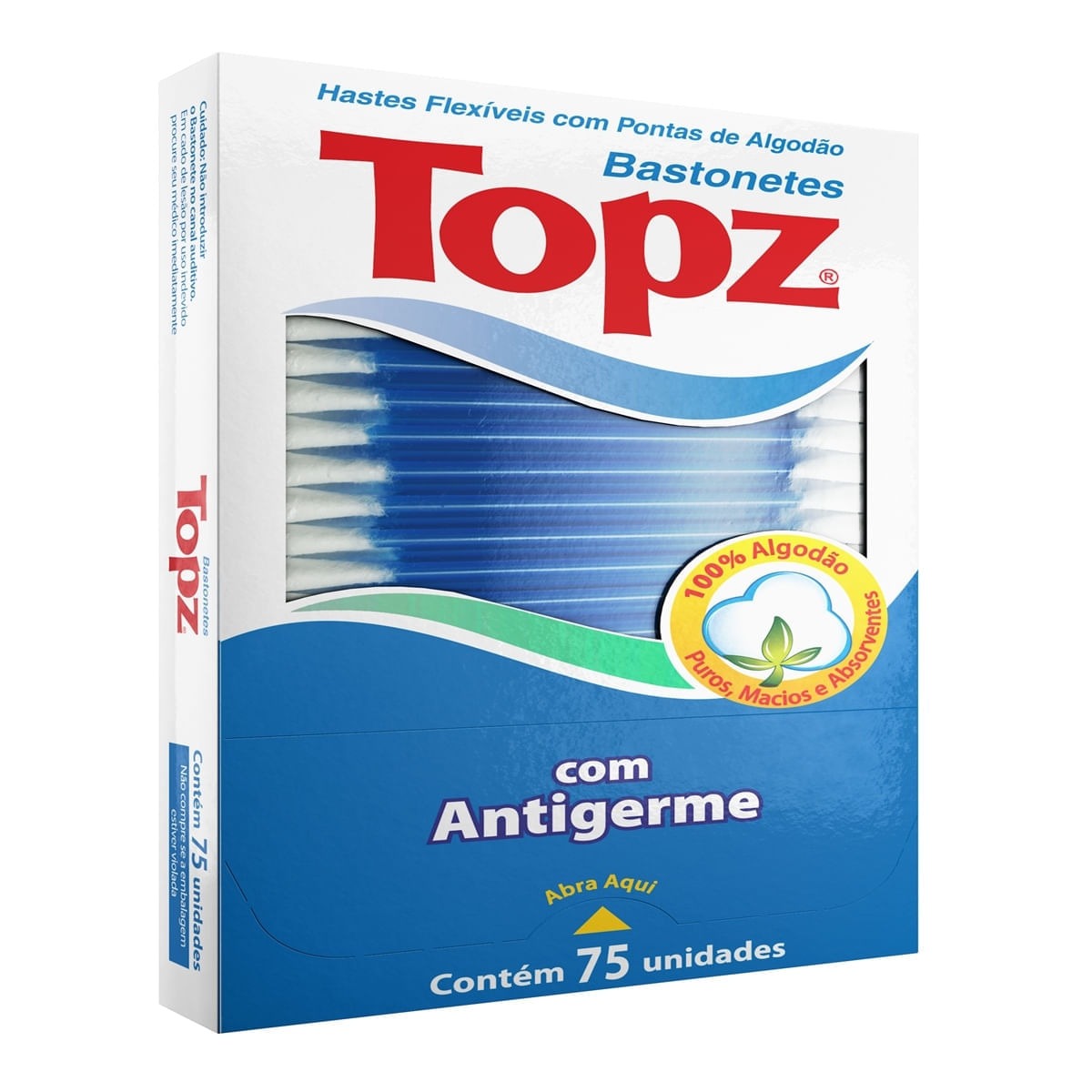 Hastes Flexíveis Topz Antigerme 75 Unidades — imagem 2 | Drogaria Taveira