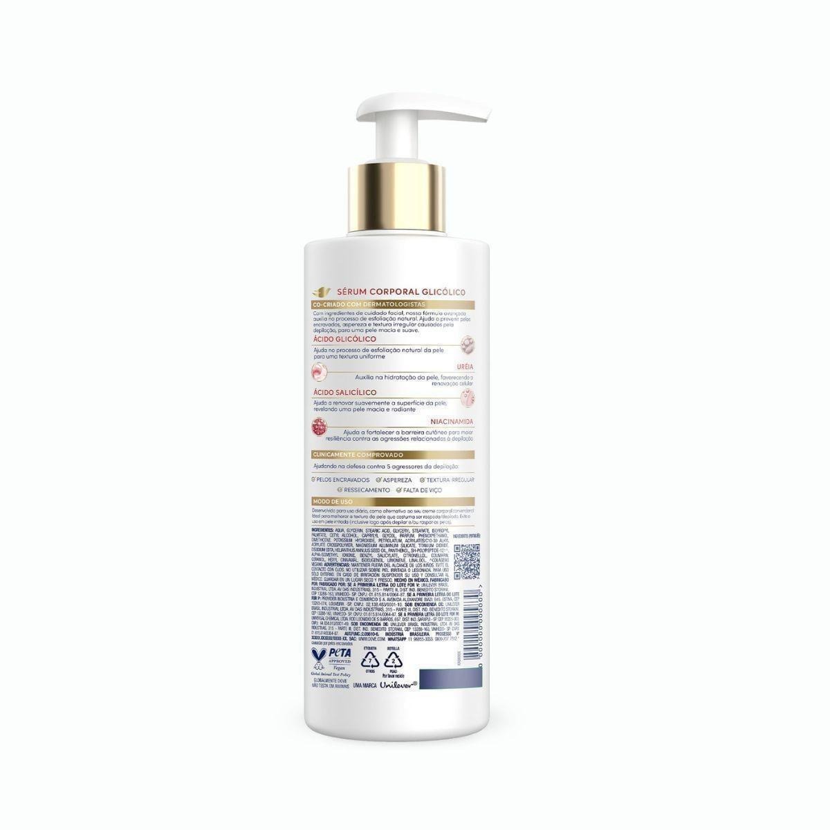 Hidratante Corporal Dove Sérum Glicólico + Reparador De Textura 380ml — imagem 2 | Drogaria Taveira