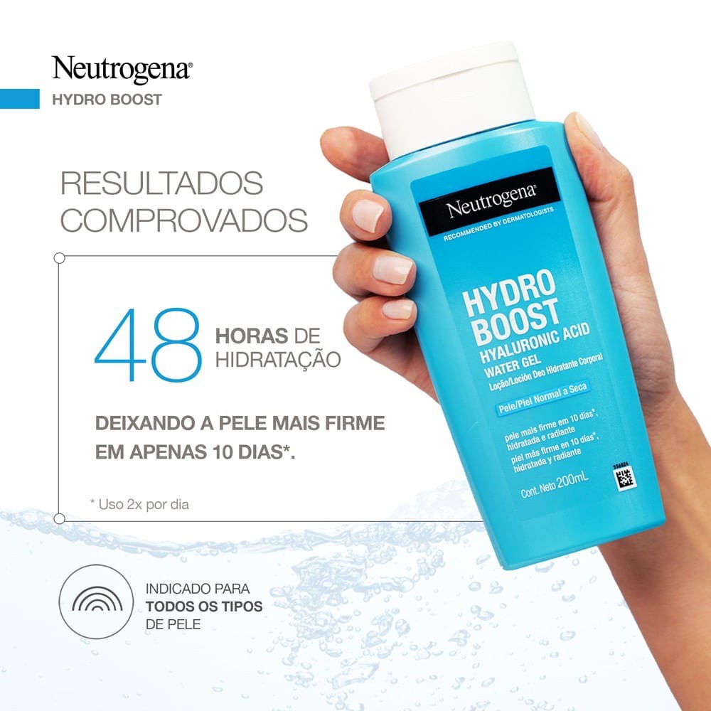Hidratante Corporal Neutrogena Hydro Boost Water Gel com Ácido Hialurônico 400ml — imagem 4 | Drogaria Taveira
