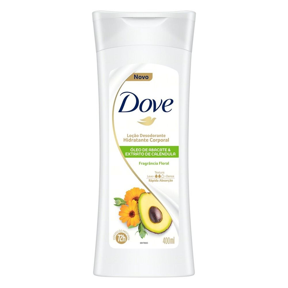 Hidratante Dove Óleo De Abacate & Extrato De Calêndula 72h Loção Desodorante 400ml — imagem 2 | Drogaria Taveira