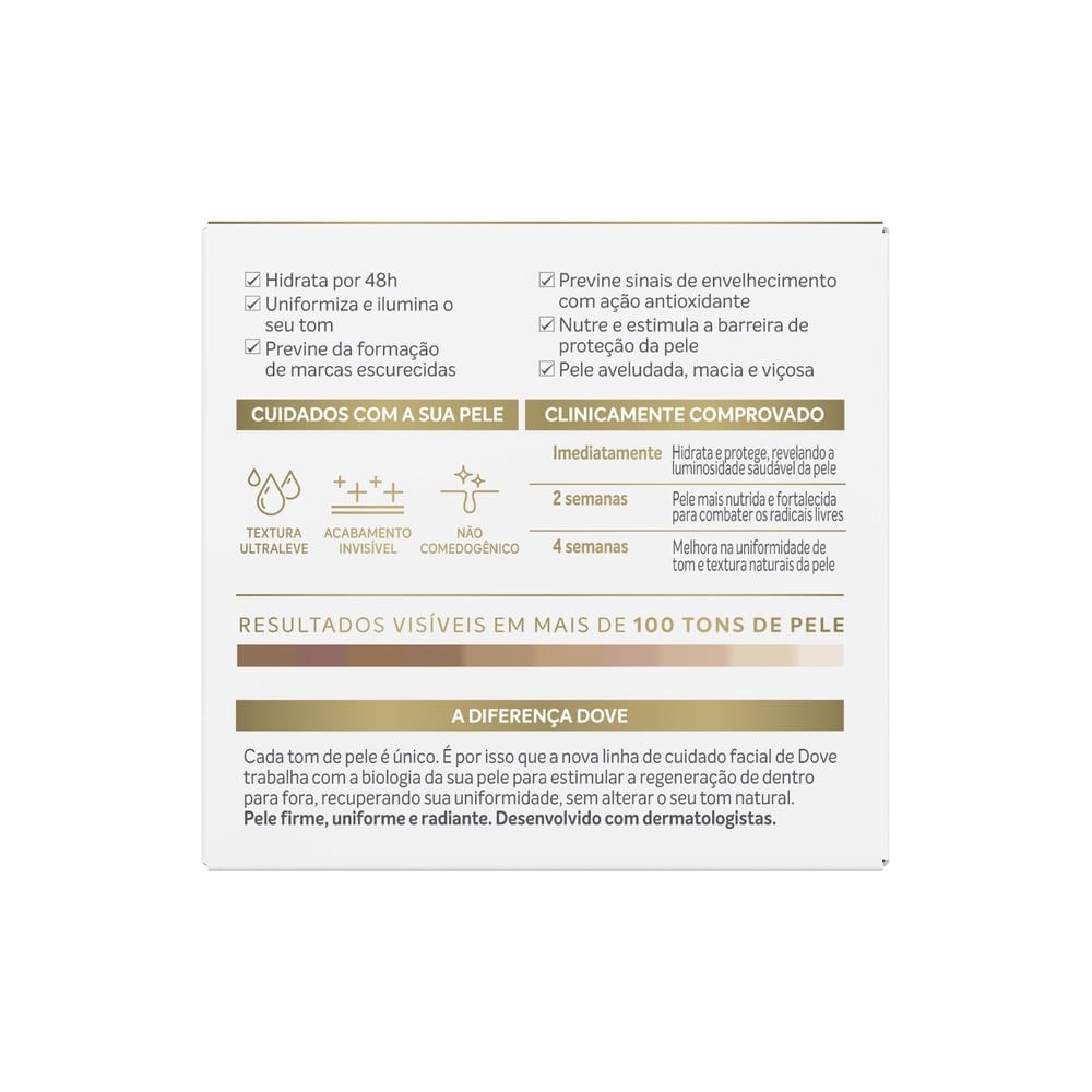 Hidratante Facial Dove Diurno FPS 30 50g — imagem 4 | Drogaria Taveira