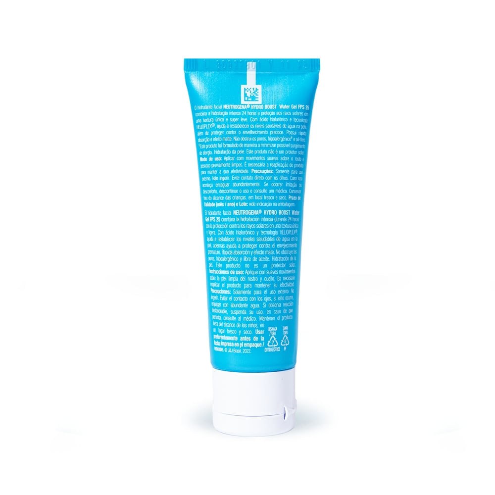 Hidratante Facial Neutrogena Hydro Boost Water Gel FPS 25 e Ácido Hialurônico 55g — imagem 2 | Drogaria Taveira