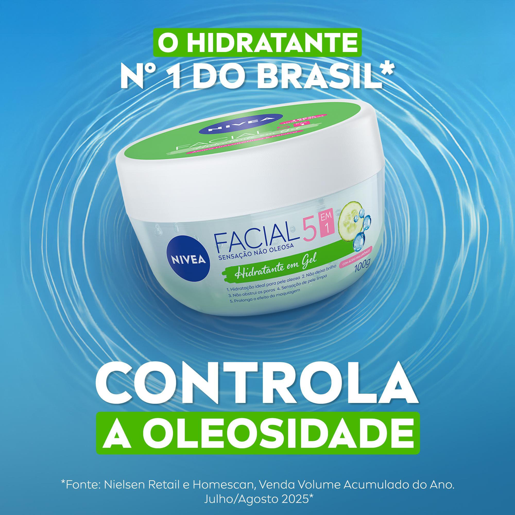 Hidratante Facial Nivea Ácido Hialurônico e Pepino Gel 100ml — imagem 3 | Drogaria Taveira