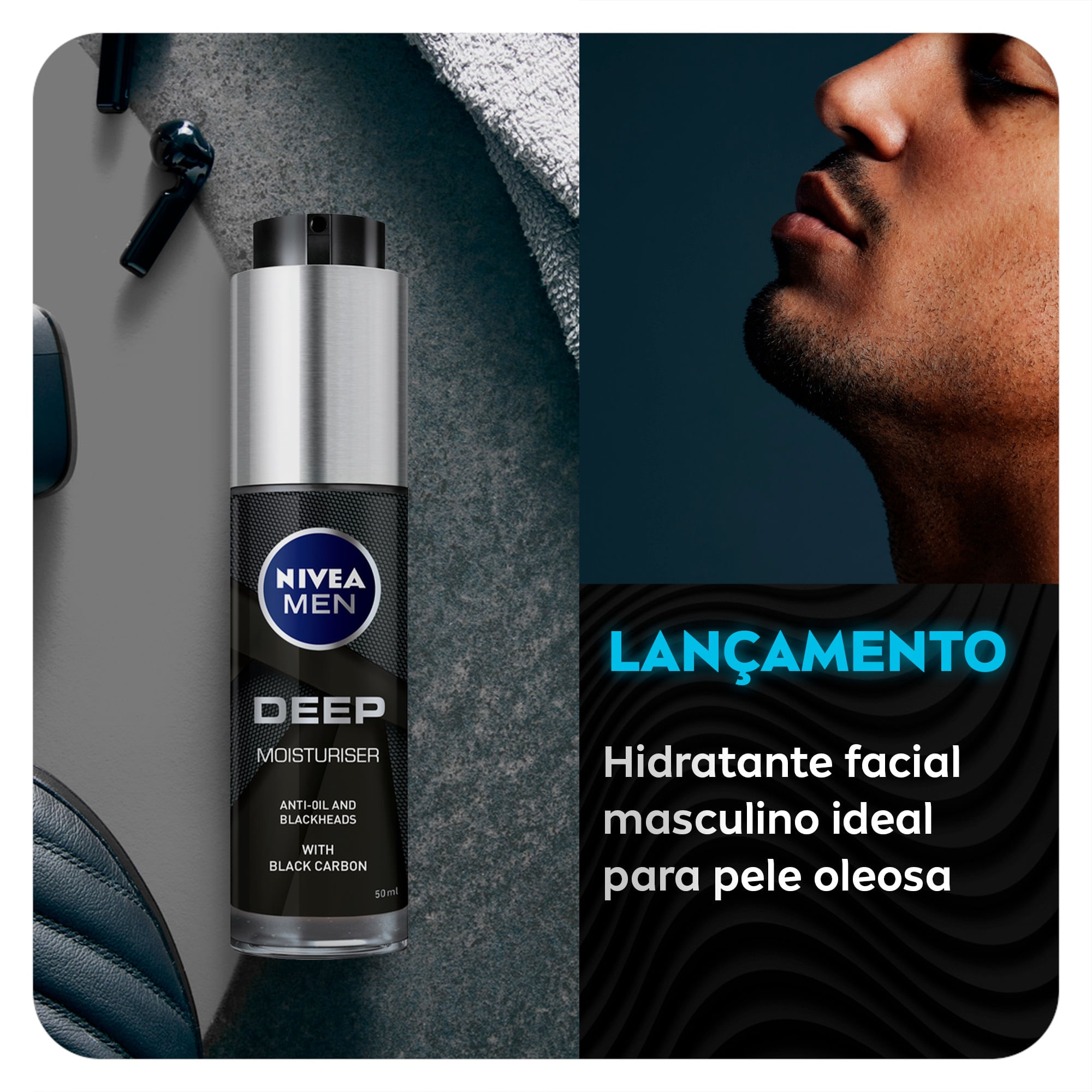 Hidratante Facial Nivea Men Deep Moisturiser 50ml — imagem 4 | Drogaria Taveira