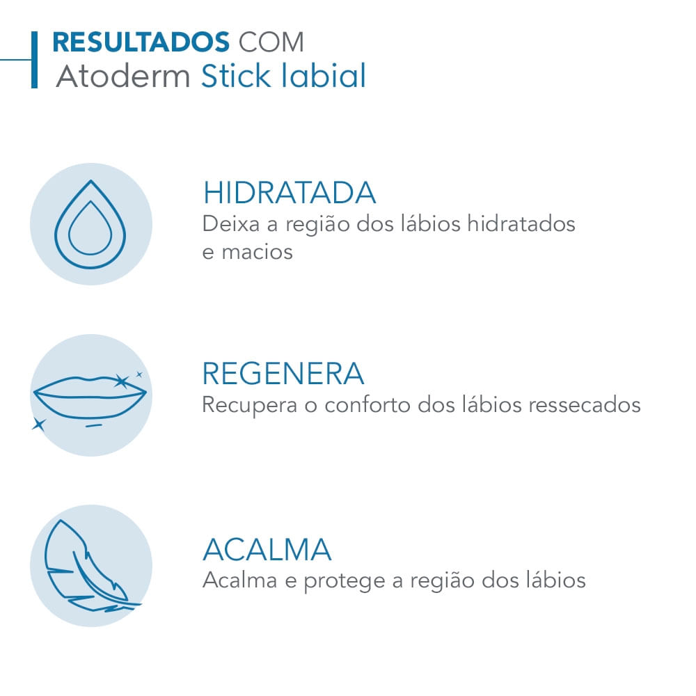 Hidratante Labial Bioderma Atoderm 4g — imagem 4 | Drogaria Taveira