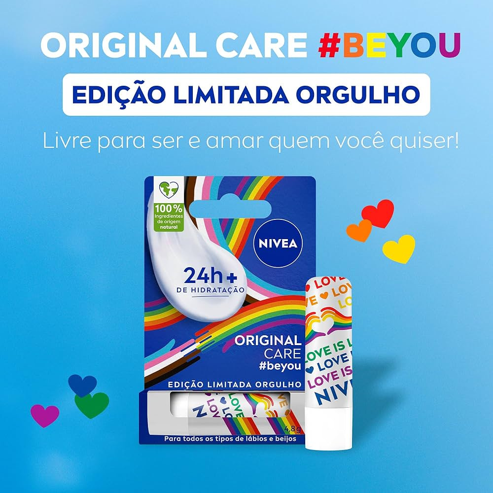 Hidratante Labial Nivea #beyou Edição Limitada Orgulho Original Care 4,8g — imagem 3 | Drogaria Taveira