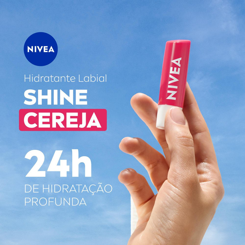 Hidratante Labial Nivea Cereja Shine 4,8g — imagem 2 | Drogaria Taveira