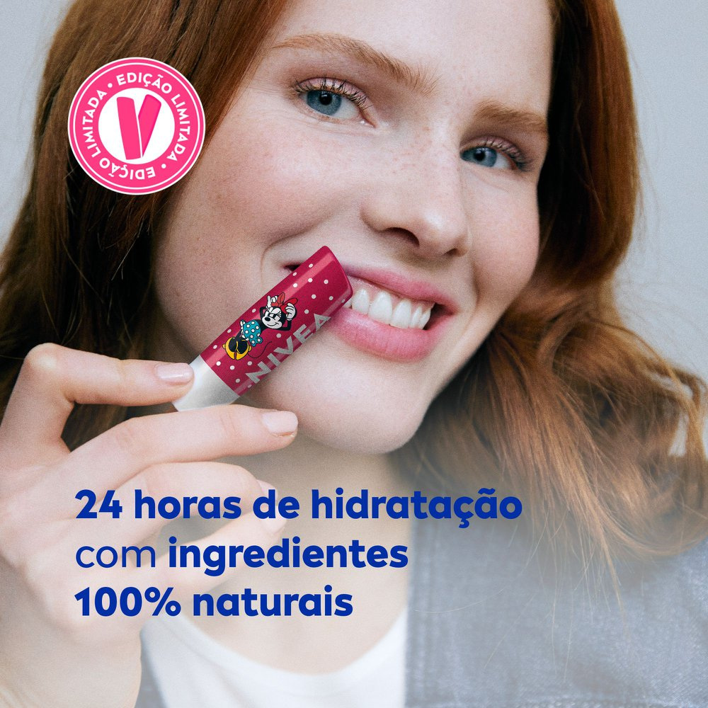 Hidratante Labial Nivea Disney Mickey e Amigos Cereja Shine 4,8g — imagem 3 | Drogaria Taveira