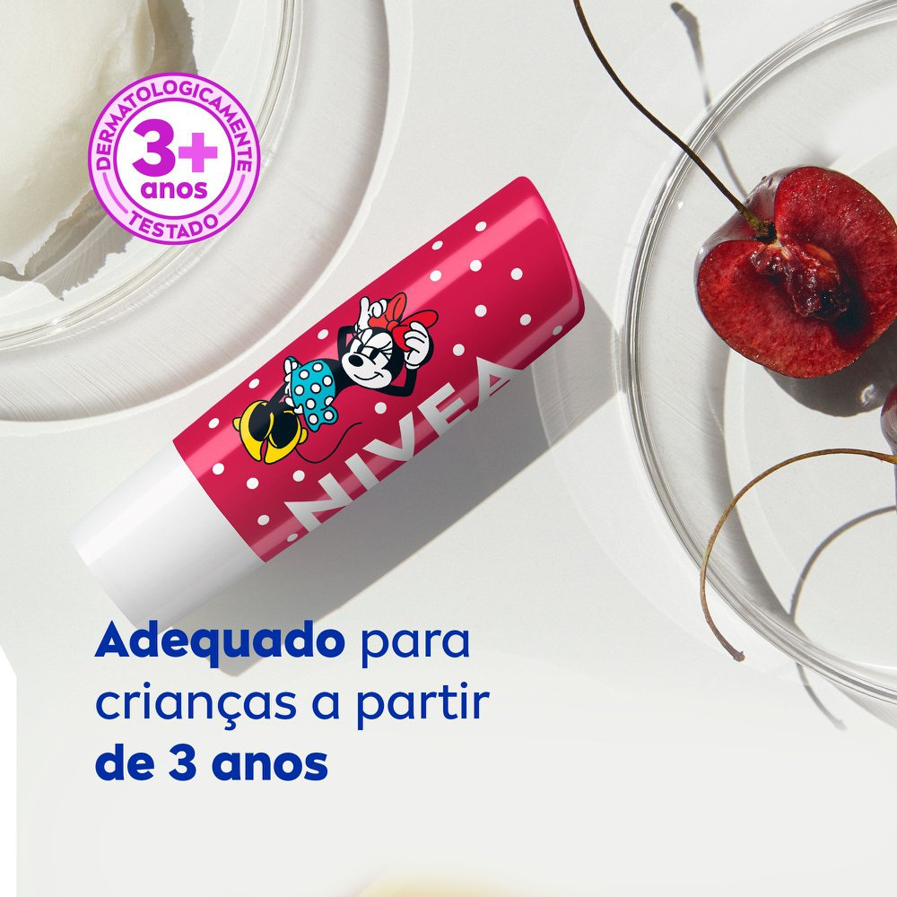 Hidratante Labial Nivea Disney Mickey e Amigos Cereja Shine 4,8g — imagem 4 | Drogaria Taveira