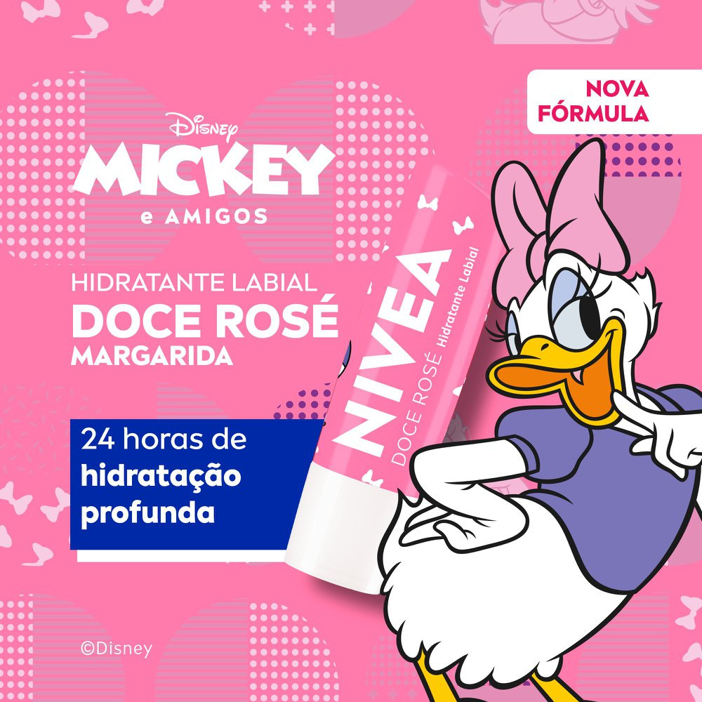 Hidratante Labial Nivea Disney Mickey e Amigos Doce Rose 4,8g — imagem 2 | Drogaria Taveira
