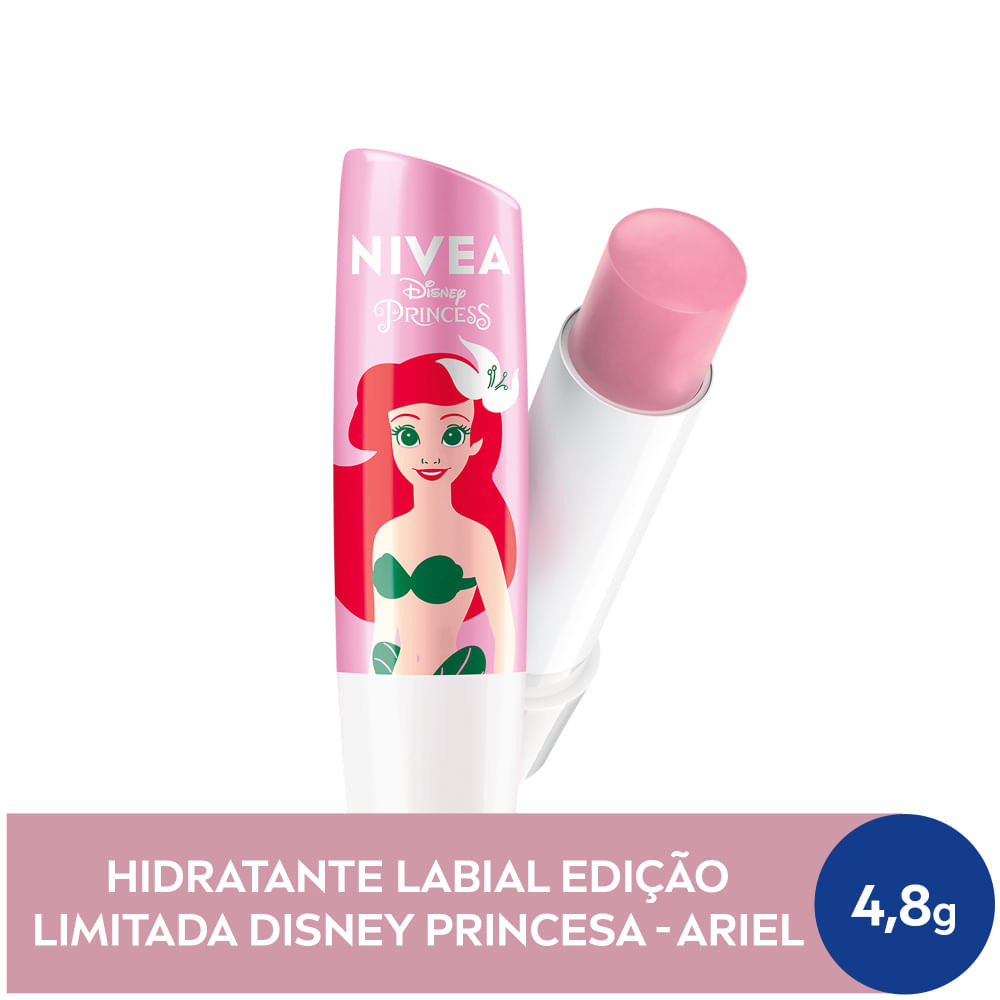 Hidratante Labial Nivea Disney Princess Ariel Pérola Shine 4,8g — imagem 2 | Drogaria Taveira