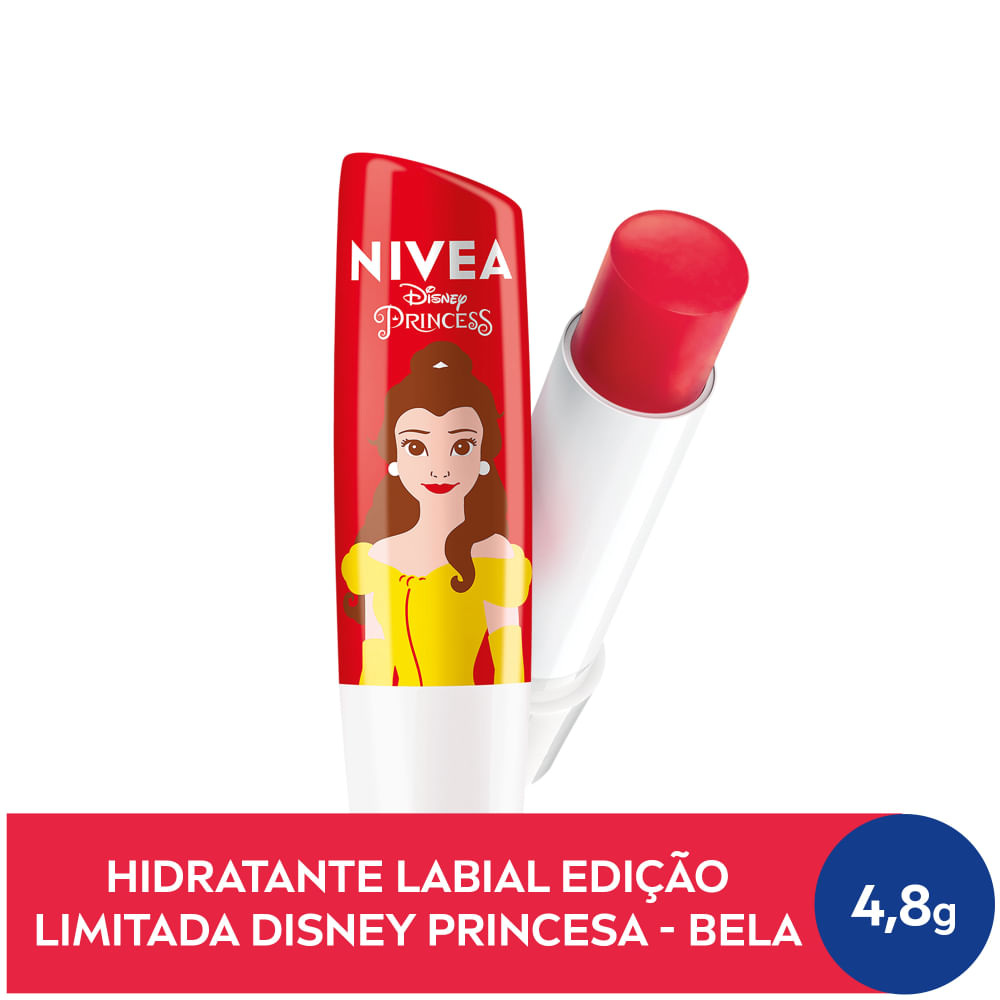 Hidratante Labial Nivea Disney Princess Bela Morango Shine 4,8g — imagem 2 | Drogaria Taveira