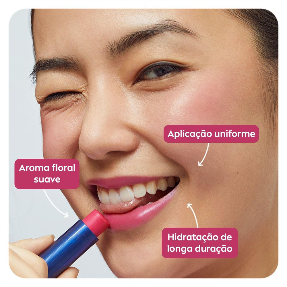 Hidratante Labial Nivea Hidra Color Rosa Pink 4,8g — imagem 3 | Drogaria Taveira