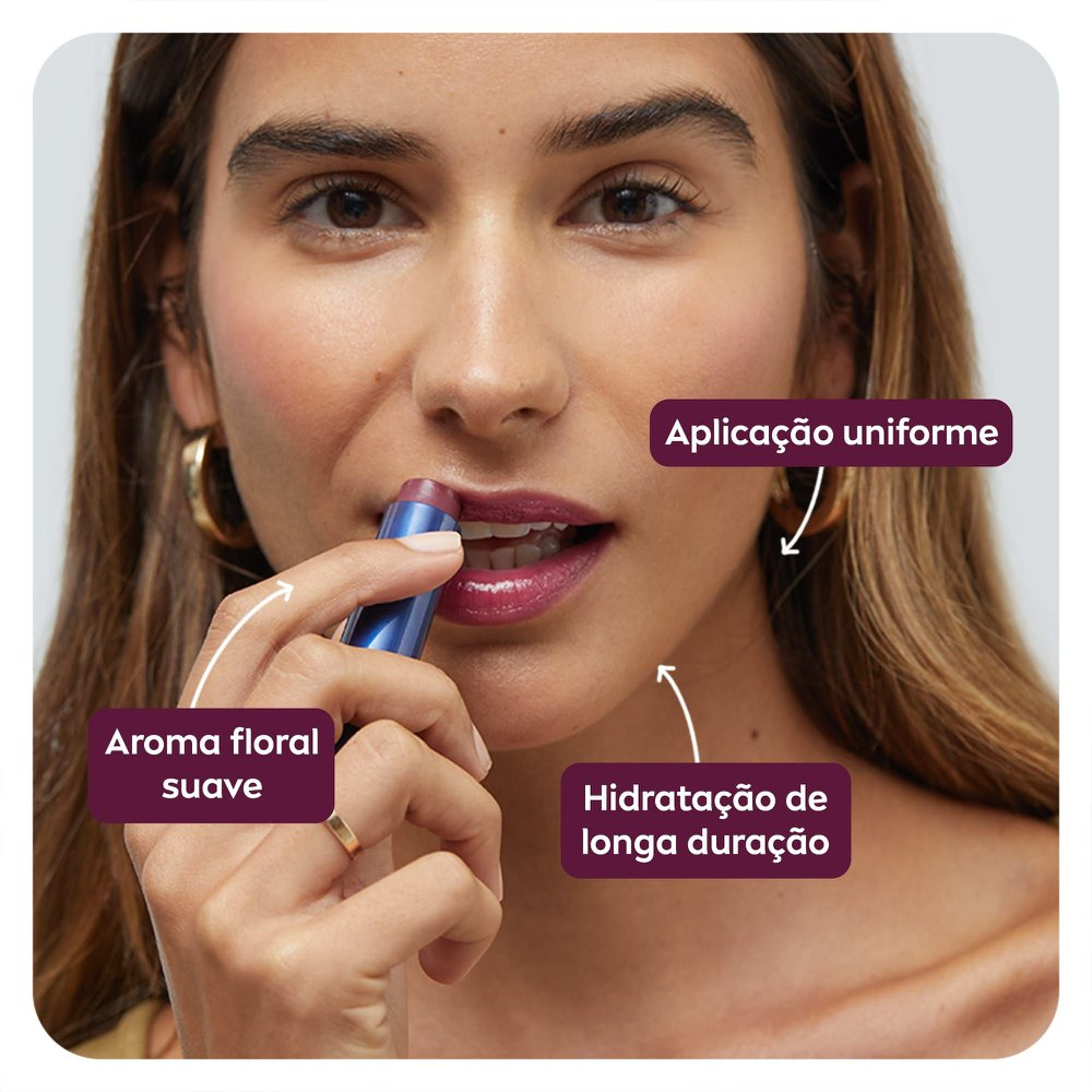 Hidratante Labial Nivea Hidra Color Violeta 4,8g — imagem 3 | Drogaria Taveira