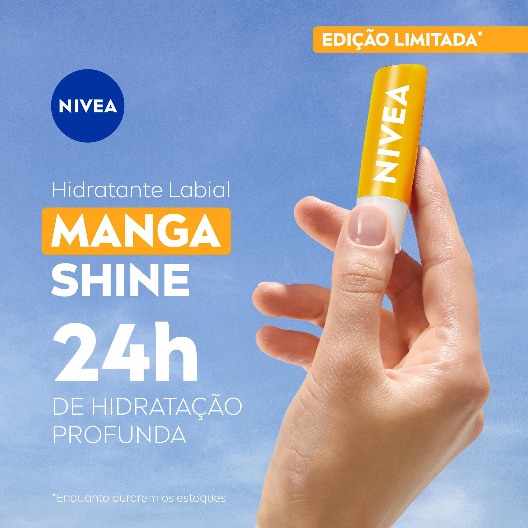 Hidratante Labial Nivea Manga Shine Com Manteiga De Karité E Óleos De Origem Natural 4,8g Edição Limitada — imagem 3 | Drogaria Taveira