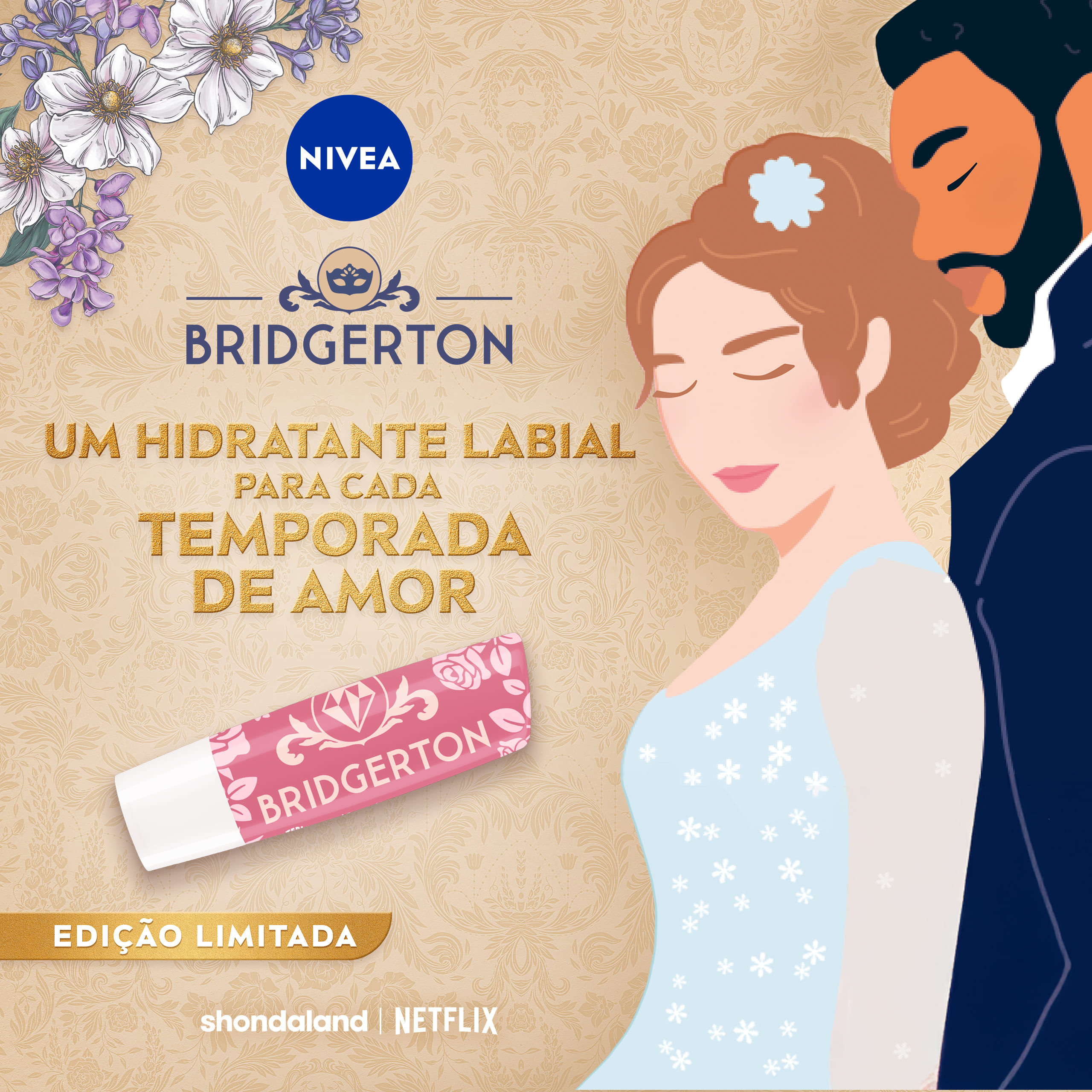 Hidratante Labial Nivea Merengue Rosé Bridgerton 4,8g — imagem 3 | Drogaria Taveira