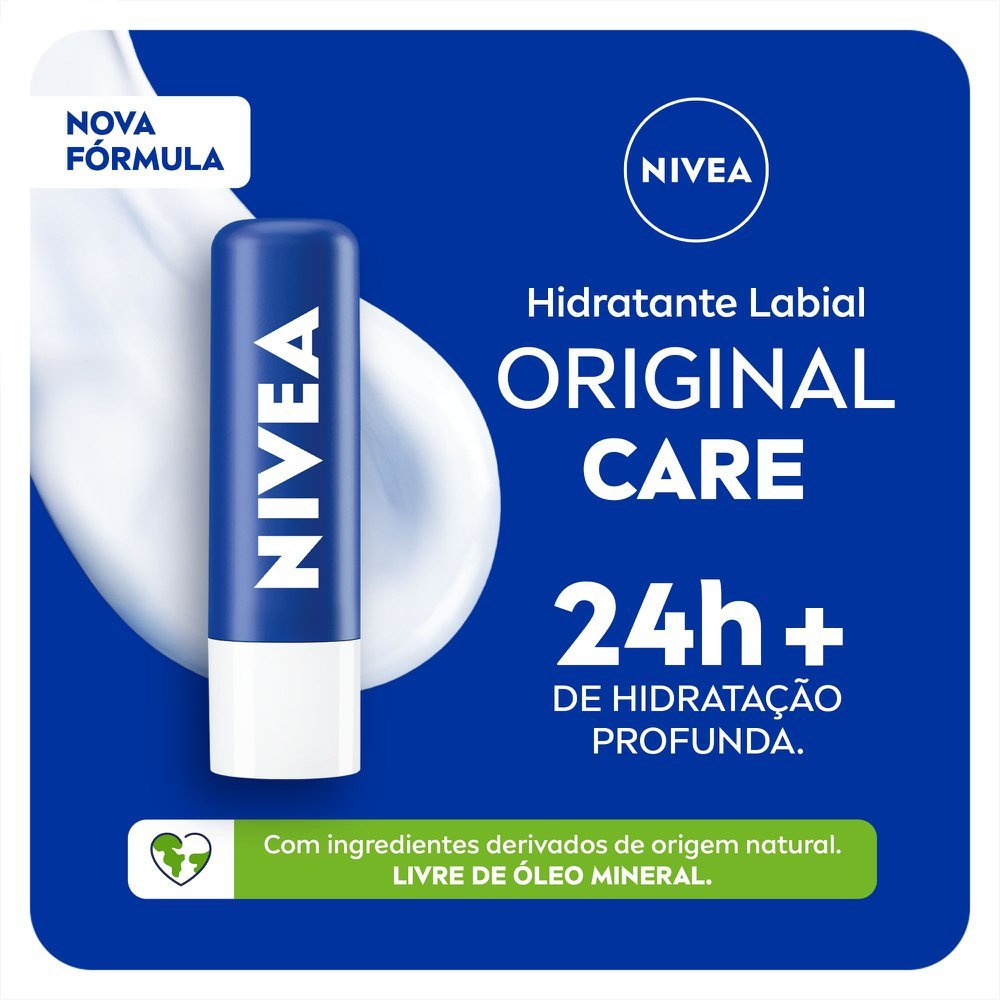 Hidratante Labial Nivea Original Care 4,8g — imagem 2 | Drogaria Taveira