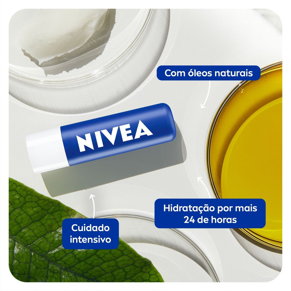 Hidratante Labial Nivea Original Care 4,8g — imagem 4 | Drogaria Taveira