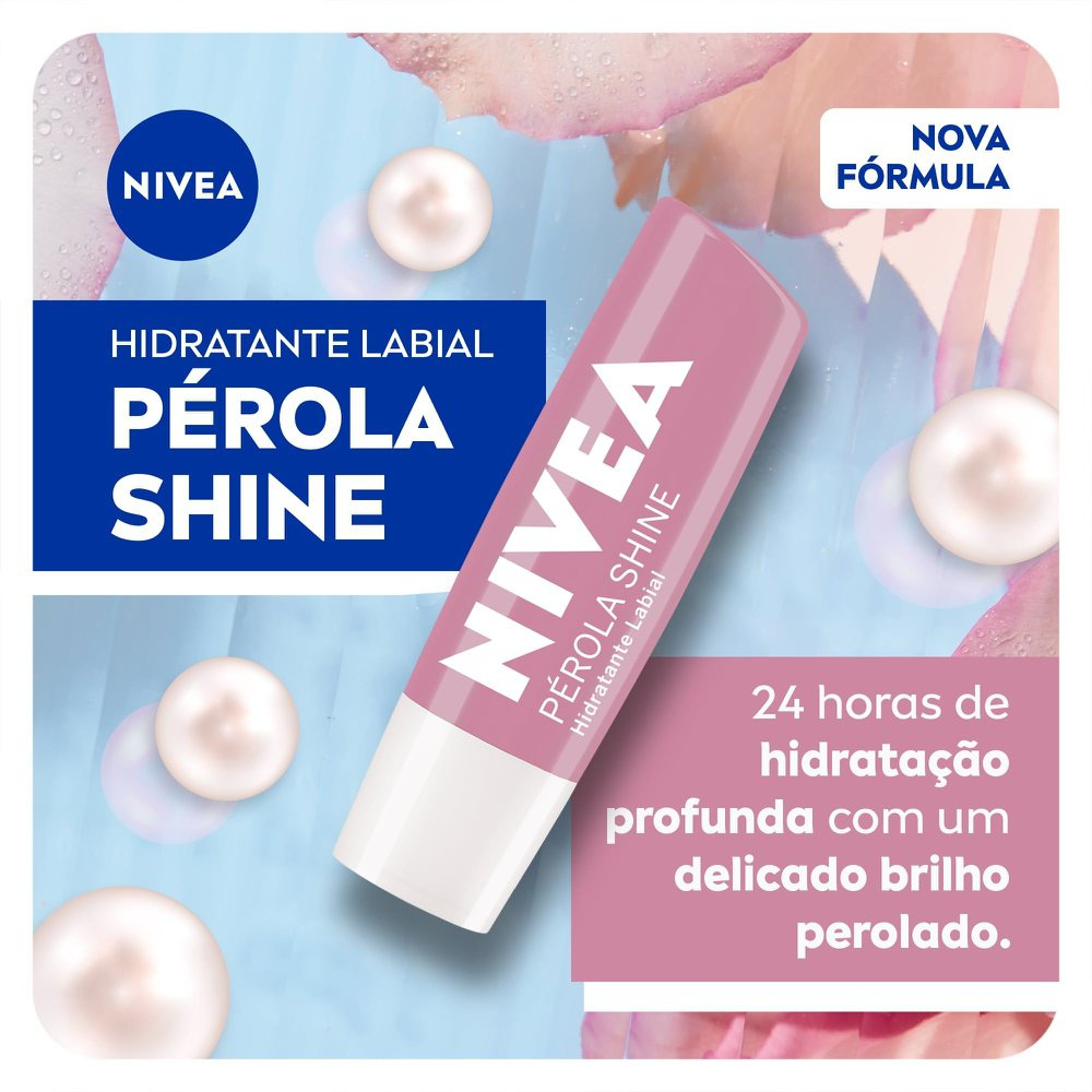 Hidratante Labial Nivea Pérola Shine 4,8g — imagem 2 | Drogaria Taveira