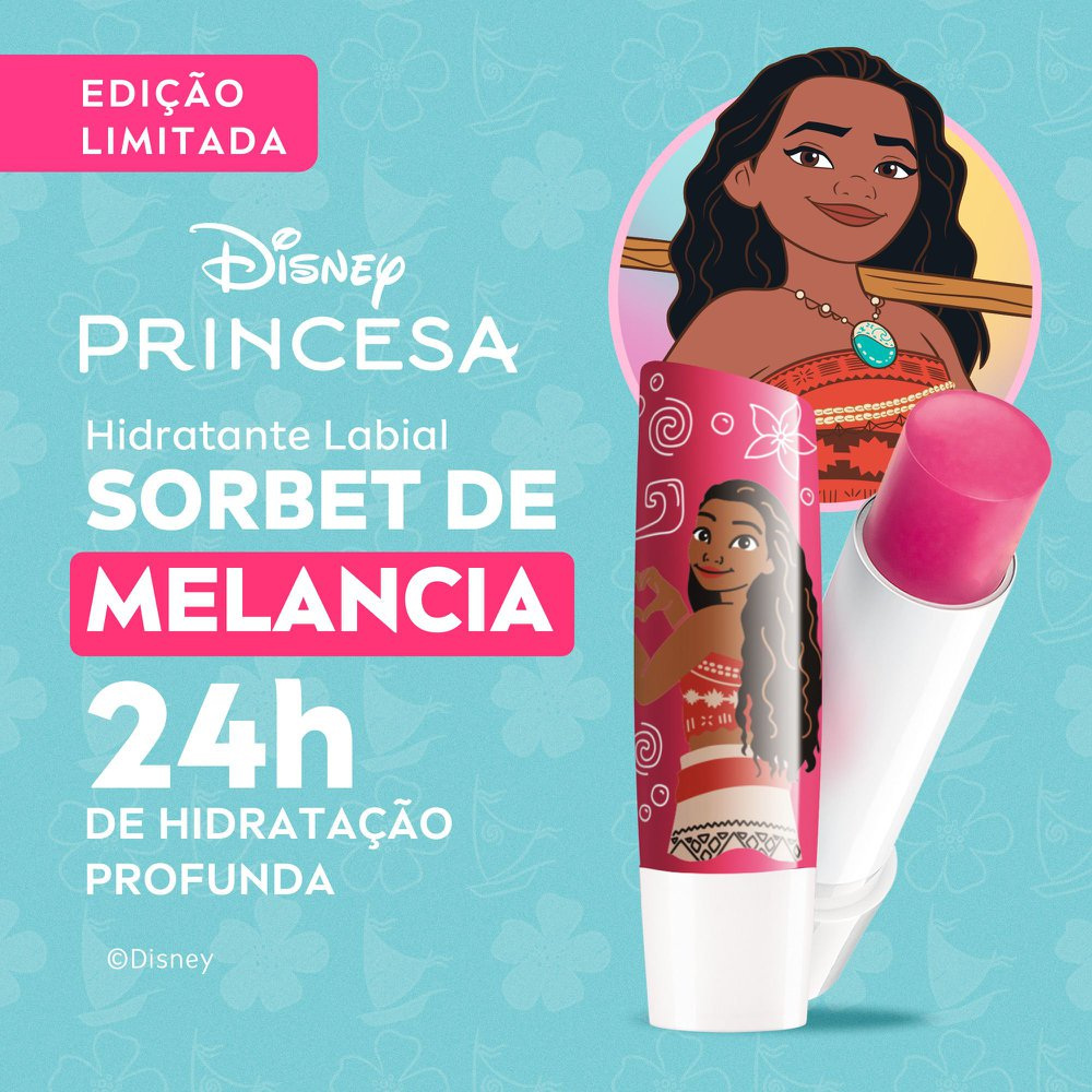 Hidratante Labial Nivea Sorbet De Melancia Princesa Moana 24h 4,8g Edição Limitada Disney — imagem 2 | Drogaria Taveira