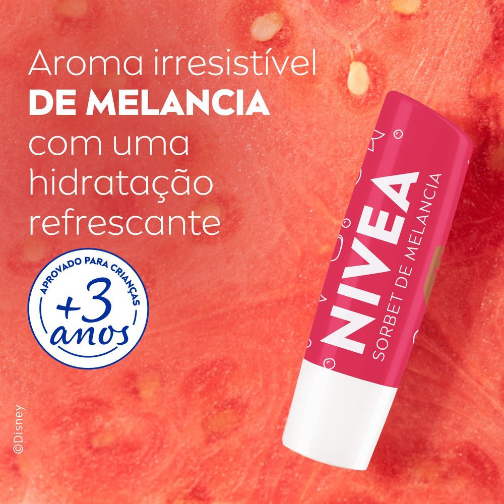 Hidratante Labial Nivea Sorbet De Melancia Princesa Moana 24h 4,8g Edição Limitada Disney — imagem 4 | Drogaria Taveira