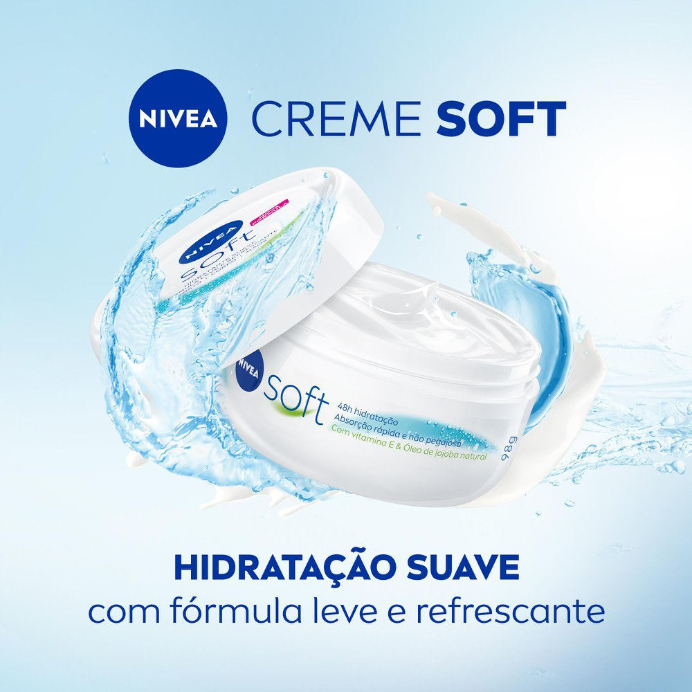 Hidratante Nivea Soft com Vitamina E e Óleo de Jojoba Creme 97g — imagem 2 | Drogaria Taveira
