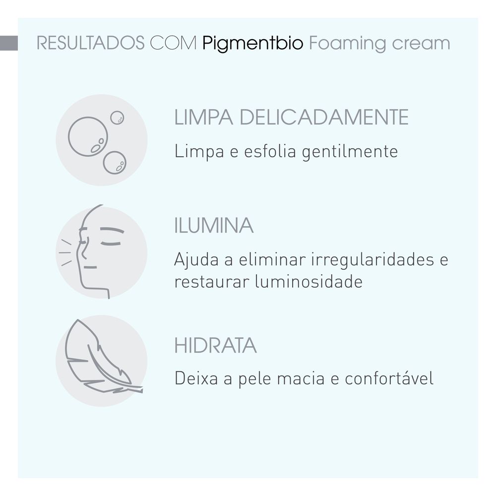 Higiene Clareadora para Rosto e Corpo Bioderma Pigmentbio Foaming Cream 200ml — imagem 4 | Drogaria Taveira